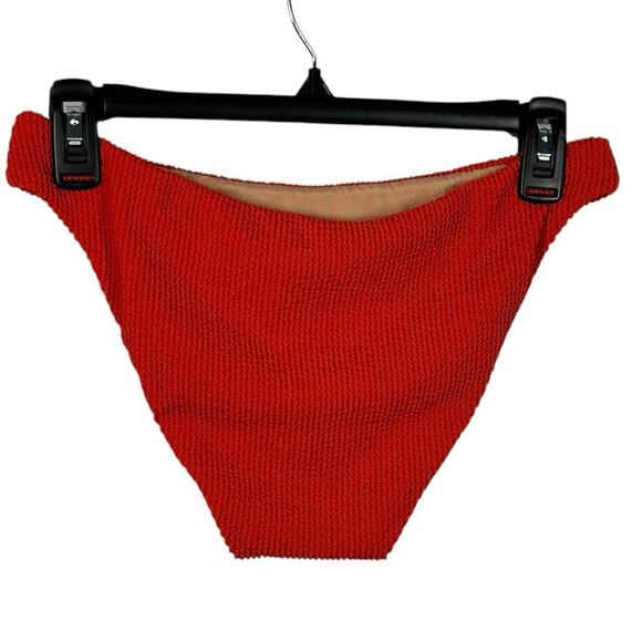 J. Crew NWT Scrunchie Hipster Bikini Swim Bottom Orange Size Medium bh480 - Picture 4 of 10